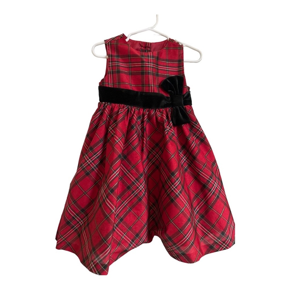 EUC Gymboree Toddler Girl’s Red Plaid Holiday Dress Sz 2T